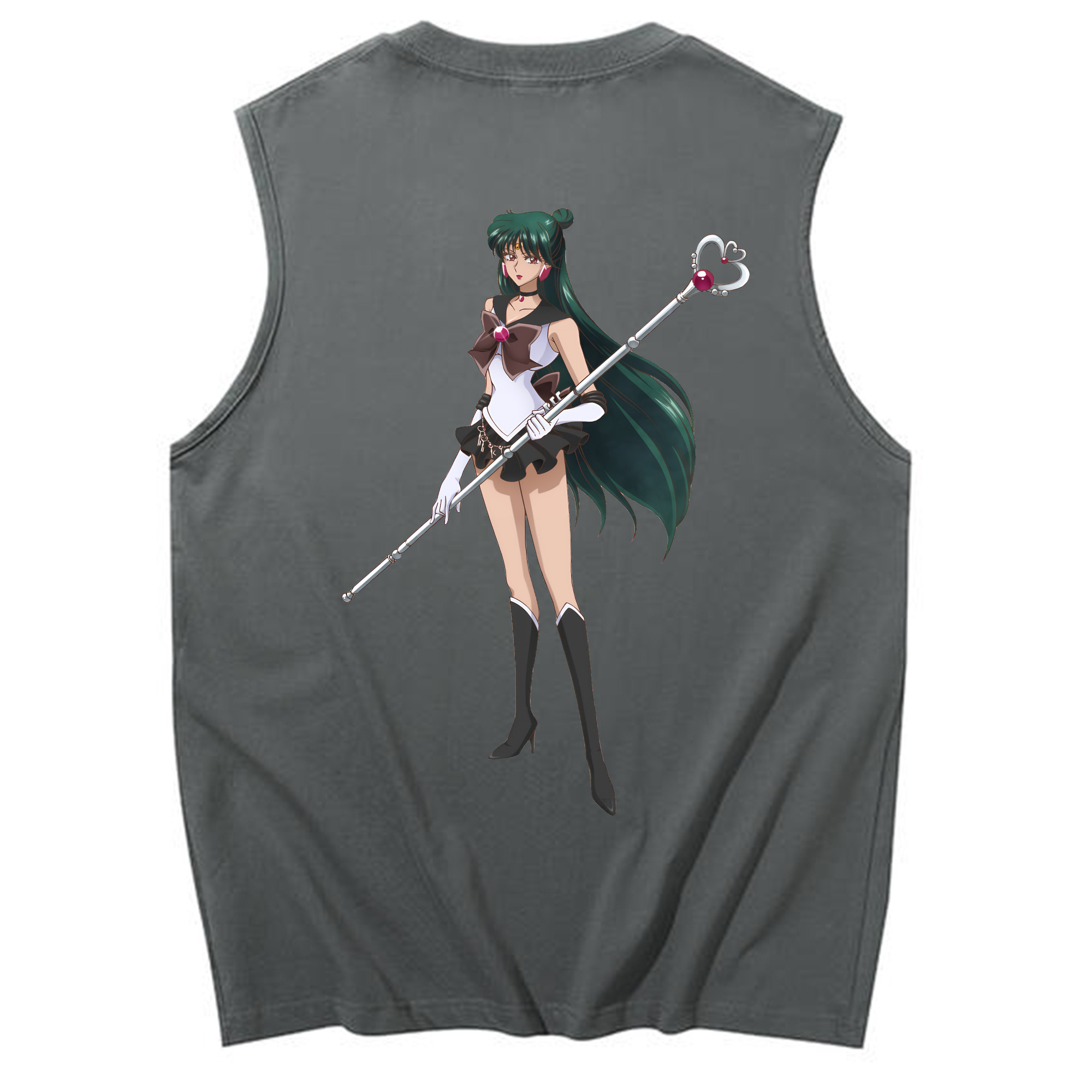 （画像用） 美少女戦士セーラームーン 冥王せつな Sailor Moon Meiou Setsuna コットン100％タンクトップ（背面プリント）